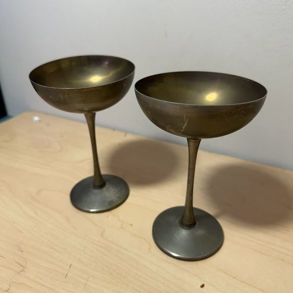 Antique-Vintage Leonard Silverplate Wine Cups Set of 2 - Picture 4 of 9